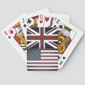 Aangepaste speelkaarten met Amerikaanse vs Britse (Achterkant)