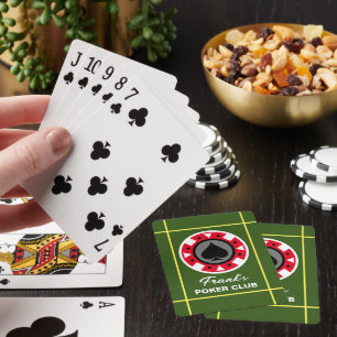 Aangepaste speelkaarten met casino poker chip ontw