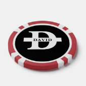 Aangepaste speelkaarten met Monogram en Naam Poker Chips (Enkel)