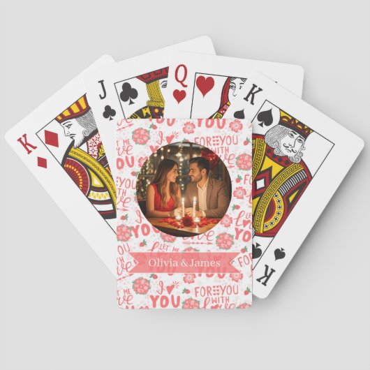 Aangepaste speelkaarten | Valentijnsdag pokerkaart (Achterkant)