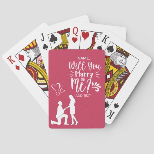 Aangepaste speelkaarten voor huwelijksvoorstellen (Achterkant)