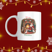 Aangepaste speelse kerstman & huisdieren kerst Mok