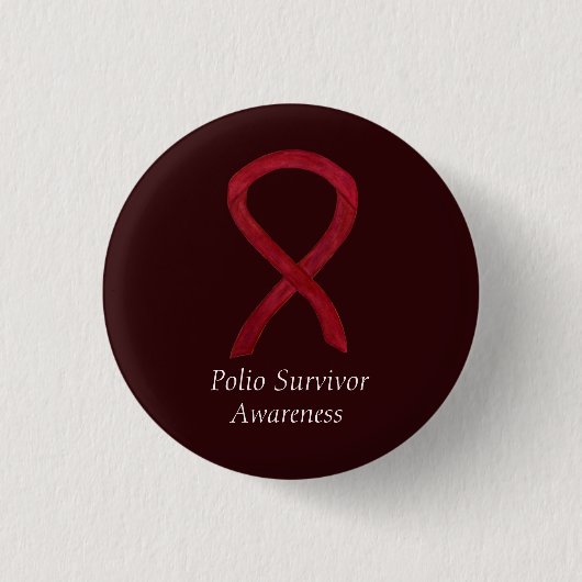 Aangepaste spelden voor overlevenden in polio ronde button 3,2 cm (Voorkant)