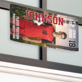 Aangepaste Speler Foto voor Senioren Nacht Voetbal Spandoek (Buitenkant Gebouw)
