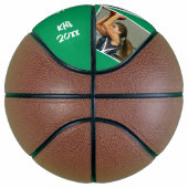 Aangepaste Speler Foto's Team Naam en Nummer Groen Basketbal (Rechts)