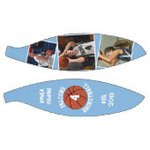 Aangepaste Speler Foto's Teamnaam Nummer Lichtblau Basketbal (Panelen)