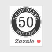 Aangepaste Speler Naam Nummer Identificatie Uitrus Sticker (Vel)