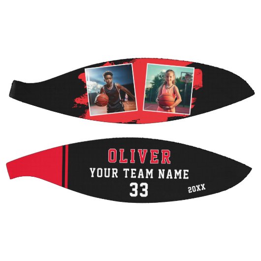 Aangepaste Speler Naam Nummer Team 2 Foto Basketbal (Panelen)