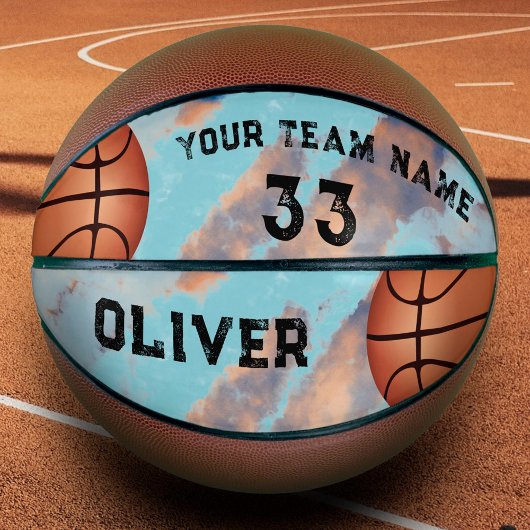 Aangepaste Speler Naam & Nummer Team Aandenken Basketbal