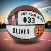 Aangepaste Speler Naam & Nummer Team Naam Foto  Basketbal