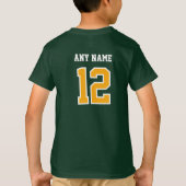 Aangepaste Speler Nummer Naam Sport Groen Geel T-shirt (Achterkant)