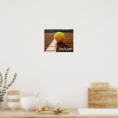 Aangepaste speler of teamnaam tennis foto-poster poster (Keuken)