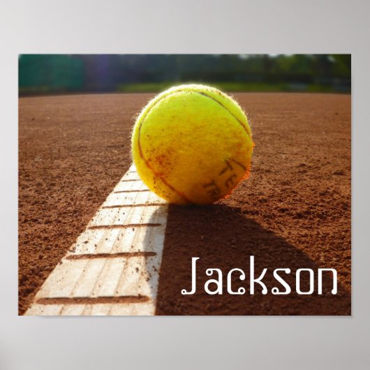 Aangepaste speler of teamnaam tennis foto-poster poster (Voorkant)