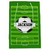 Aangepaste speler voor voetbalveld/teamnaam Sportp Medium Cadeauzakje (Voorkant)