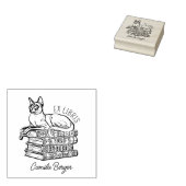 Aangepaste  Sphynx Cat Bookplate Rubberstempel (Gestempeld)