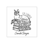 Aangepaste  Sphynx Cat Bookplate Rubberstempel (Afrduk)