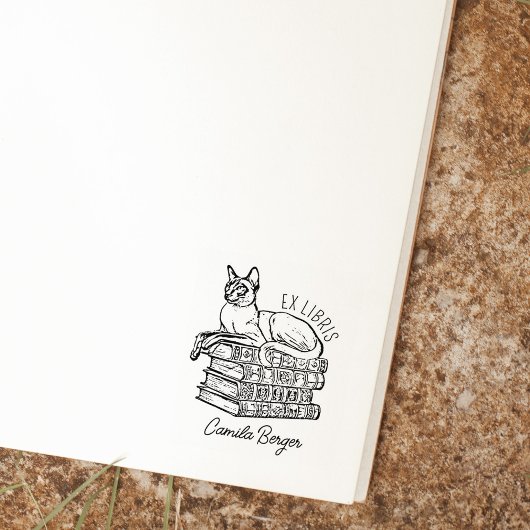 Aangepaste  Sphynx Cat Bookplate Rubberstempel