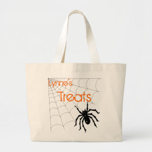 Aangepaste Spider Halloween Treat Bag Grote Tote Bag
