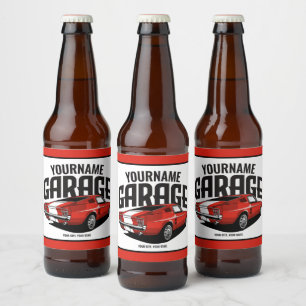Aangepaste spierkraan 1967 Roodspoeling Bier Etiket