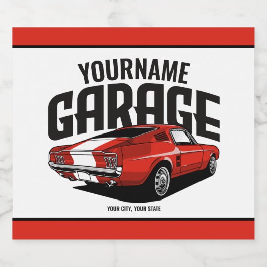 Aangepaste spierkraan 1967 Roodspoeling Bier Etiket (Enkel label)