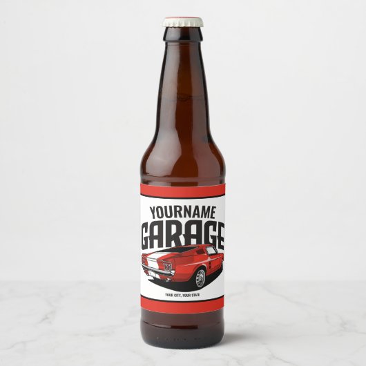 Aangepaste spierkraan 1967 Roodspoeling Bier Etiket (Voorkant)