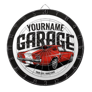 Aangepaste spierkraan 1967 Roodspoeling Dartbord