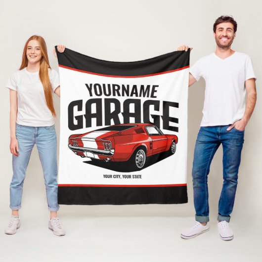 Aangepaste spierkraan 1967 Roodspoeling Fleece Deken (In situ)