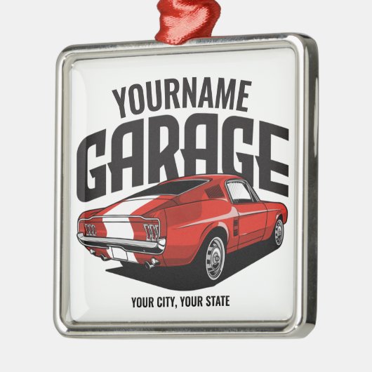 Aangepaste spierkraan 1967 Roodspoeling Metalen Ornament (Links)