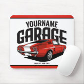 Aangepaste spierkraan 1967 Roodspoeling Muismat (Met muis)