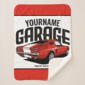 Aangepaste spierkraan 1967 Roodspoeling Sherpa Deken (Voorkant)