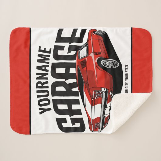 Aangepaste spierkraan 1967 Roodspoeling Sherpa Deken (Voorkant (horizontaal))