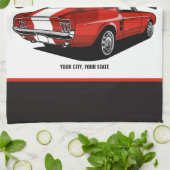 Aangepaste spierkraan 1967 Roodspoeling Theedoek (Gevouwen)