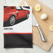 Aangepaste spierkraan 1967 Roodspoeling Theedoek (Quarter Fold)