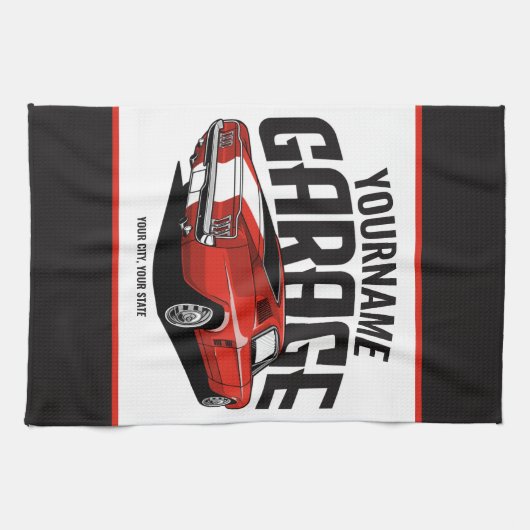 Aangepaste spierkraan 1967 Roodspoeling Theedoek (Horizontaal)