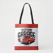Aangepaste spierkraan 1967 Roodspoeling Tote Bag (Voorkant)