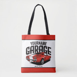 Aangepaste spierkraan 1967 Roodspoeling Tote Bag