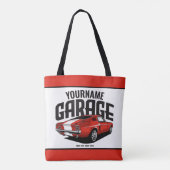 Aangepaste spierkraan 1967 Roodspoeling Tote Bag (Achterkant)