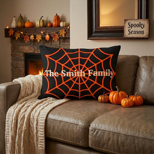 Aangepaste spinnenweb gotische Halloween woondecor Accent Kussen