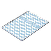 Aangepaste spiraal Notitieboek, blauw en wit Chevr Notitieboek (Linkerzijde)