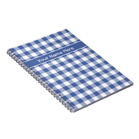 Aangepaste spiraal Notitieboek donkerblauw en wit  (Rechterzijde)