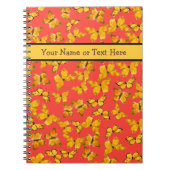 Aangepaste spiraal Notitieboek, gouden vlinders op Notitieboek (Voorkant)