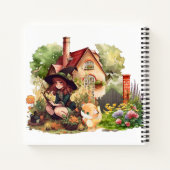 Aangepaste spiraal Notitieboek | Leuke heks en vos (Achterkant)