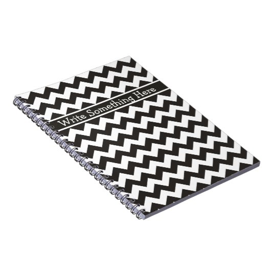 Aangepaste spiraal Notitieboek zwart-wit Chevrons (Rechterzijde)