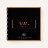 Aangepaste spiraalnotitieboek met naam en bedrijfs notitieboek (Voorkant)