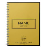 Aangepaste spiraalnotitieboek met naam en bedrijfs notitieboek (Voorkant)