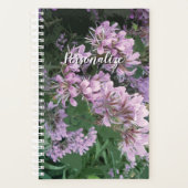 Aangepaste spiraalplanner met roze bloem foto afdr planner (Voorkant)