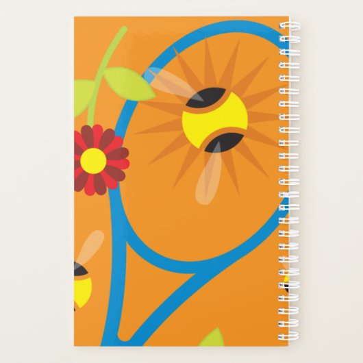 Aangepaste spiraalplanner met tennisracketontwerp planner (Achterkant)