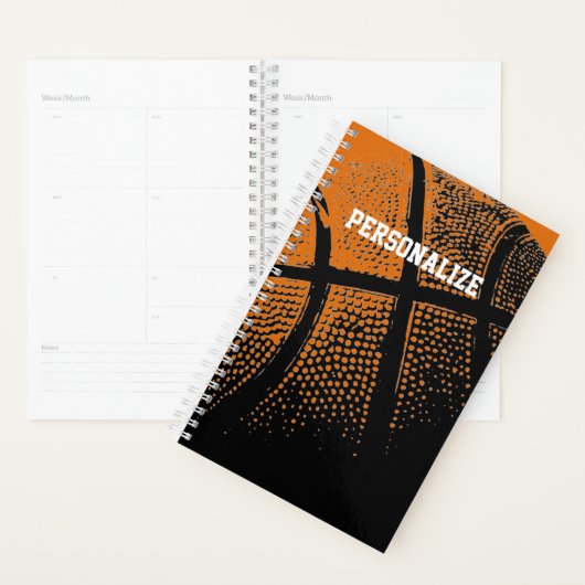 Aangepaste spiraalplanner voor basketballer en coa planner (Display)