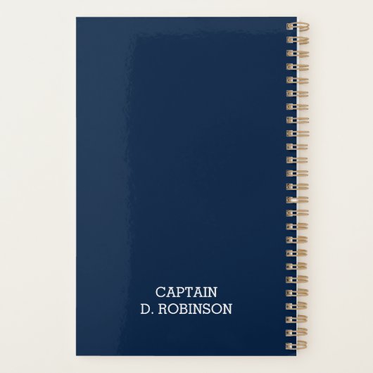 Aangepaste spiraalplanner voor gezagvoerder Logboe Planner (Achterkant)
