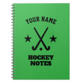 Aangepaste spiraalplanner voor hockeycoach notitieboek (Voorkant)